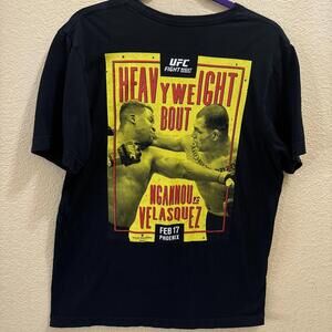 Mens Ufc Fight Night Phoenix T Shirt Size Large Black 2 Sided